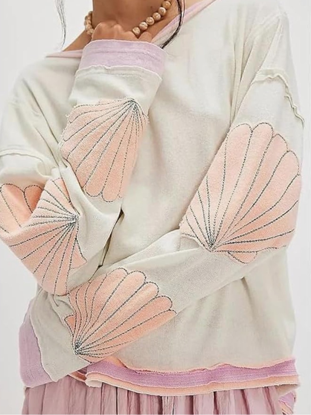 ✨BNWT - Free People We The Free You’re A Star Tee - Seashell Combo - size XL✨